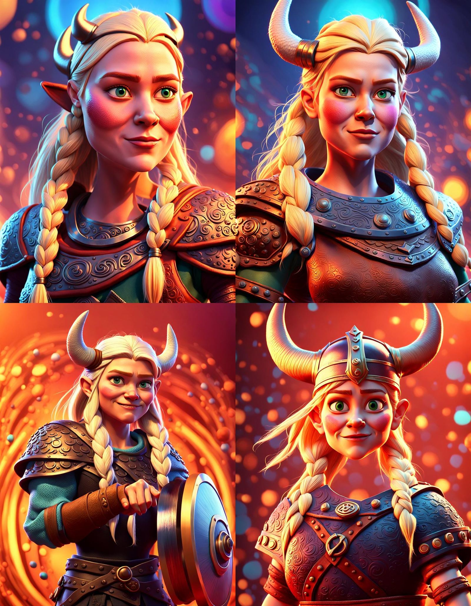 Pixar Shieldmaiden - AI Generated Artwork - NightCafe Creator