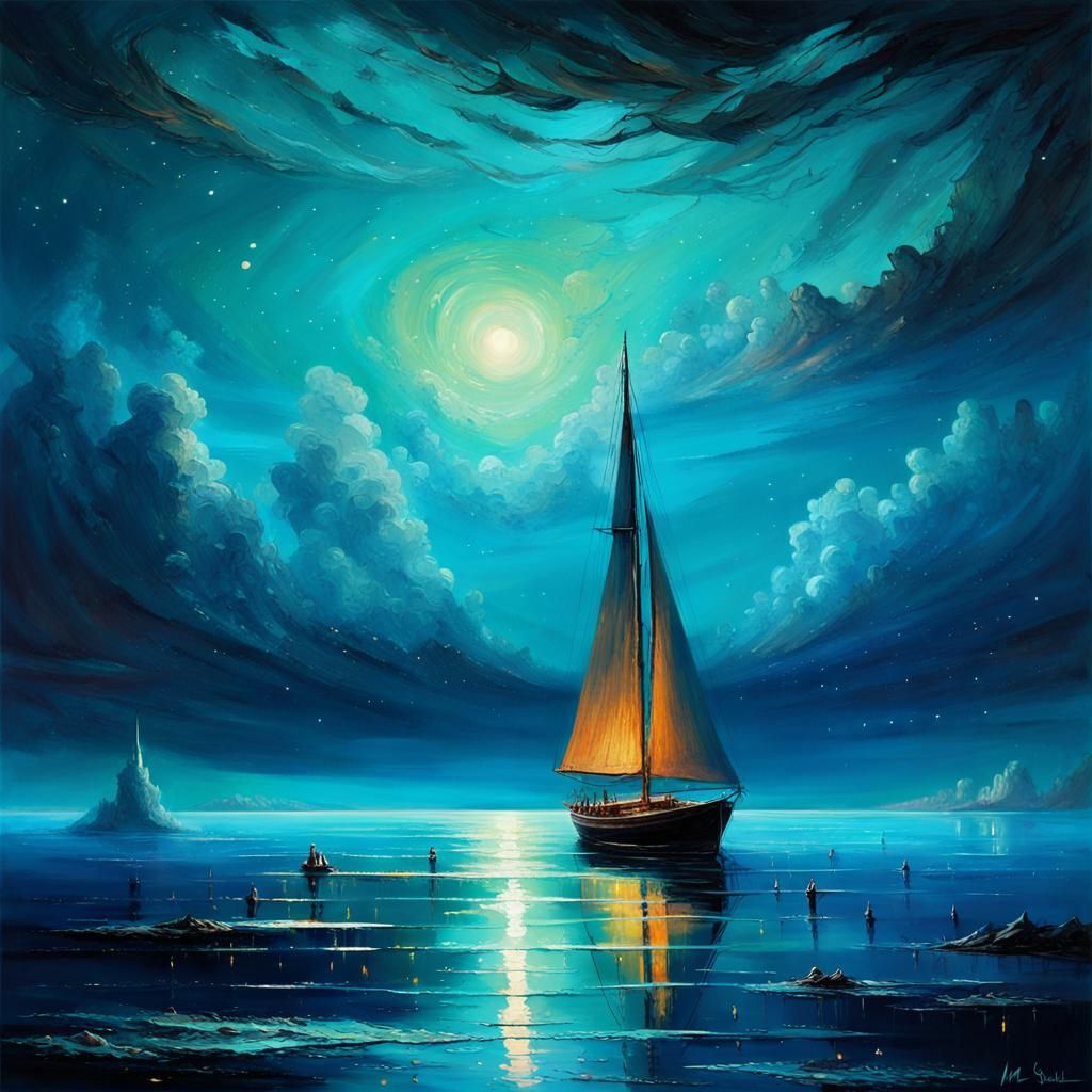 Sailing away  by @cheesepuff 