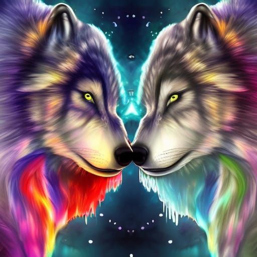 Artic wolfs of the cosmos yin yang - AI Generated Artwork - NightCafe ...