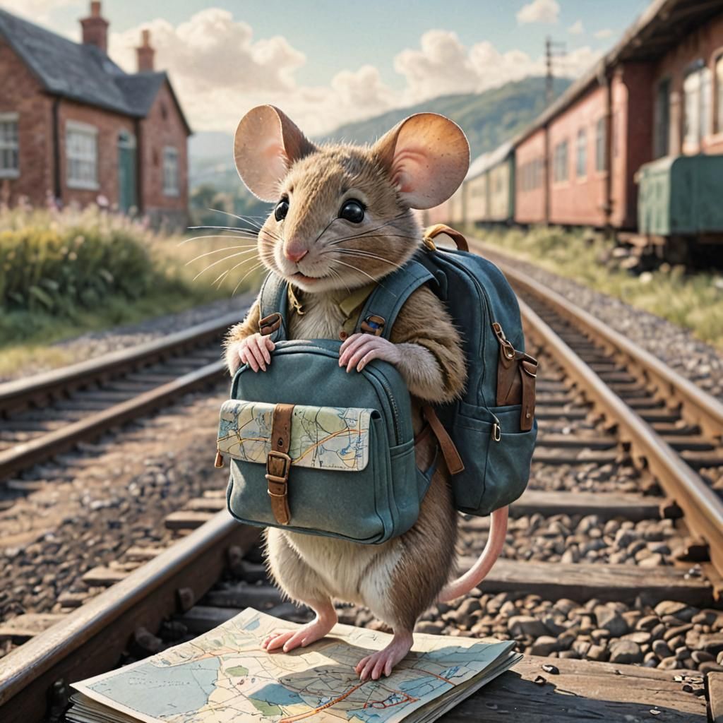 Samson, a tiny little mouse who has to find his way to Wolverhampton  by @oxenkind