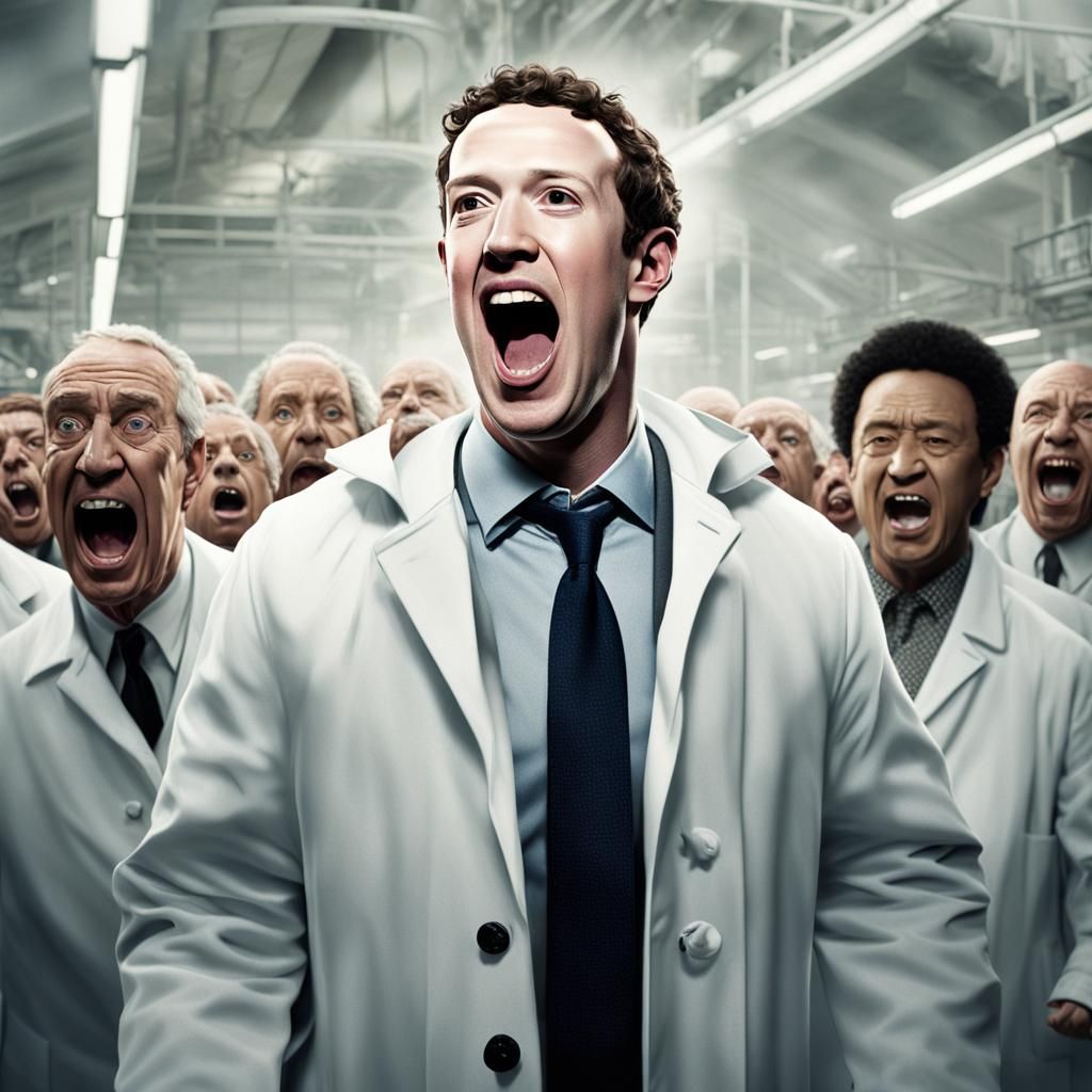 An enchanting high-resolution image of mark zuckerberg, wear...