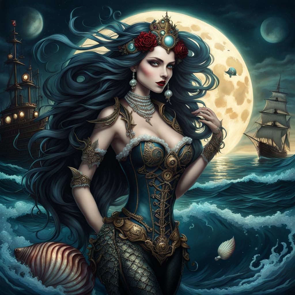 Evil Little Mermaid  by @Atlaxa