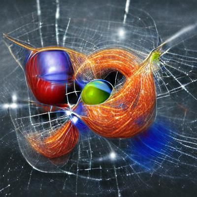 Quarks colliding and ripping the fabric of spacetime