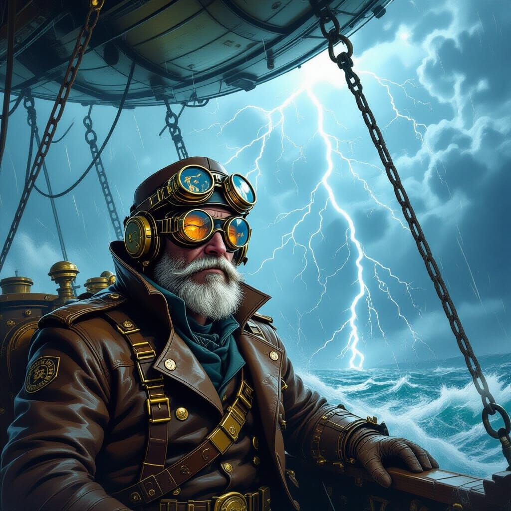 Airship captain,  by @Andy