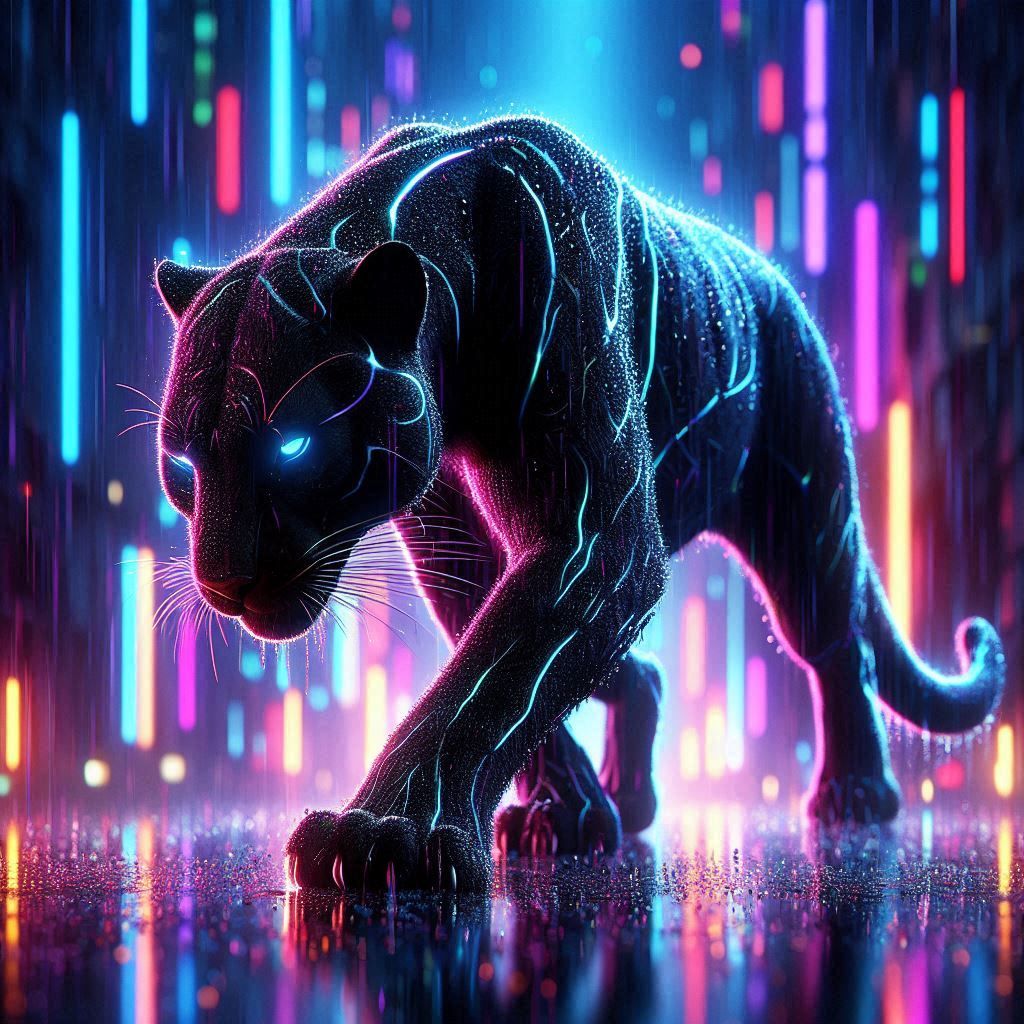 Neon Panther - AI Generated Artwork - NightCafe Creator