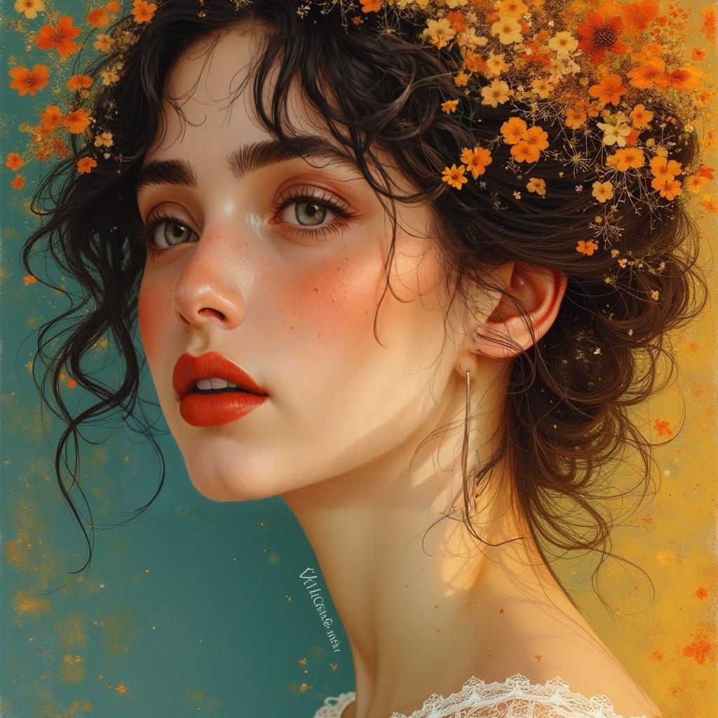 Beautiful Person Crafting Beauty in Elegant Brushstrokes