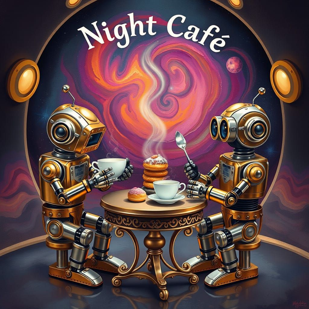 Cute robots at NightCafe  by @IMO
