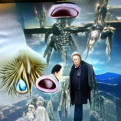 Man is scared of gray man aliens from the movie communion with ...