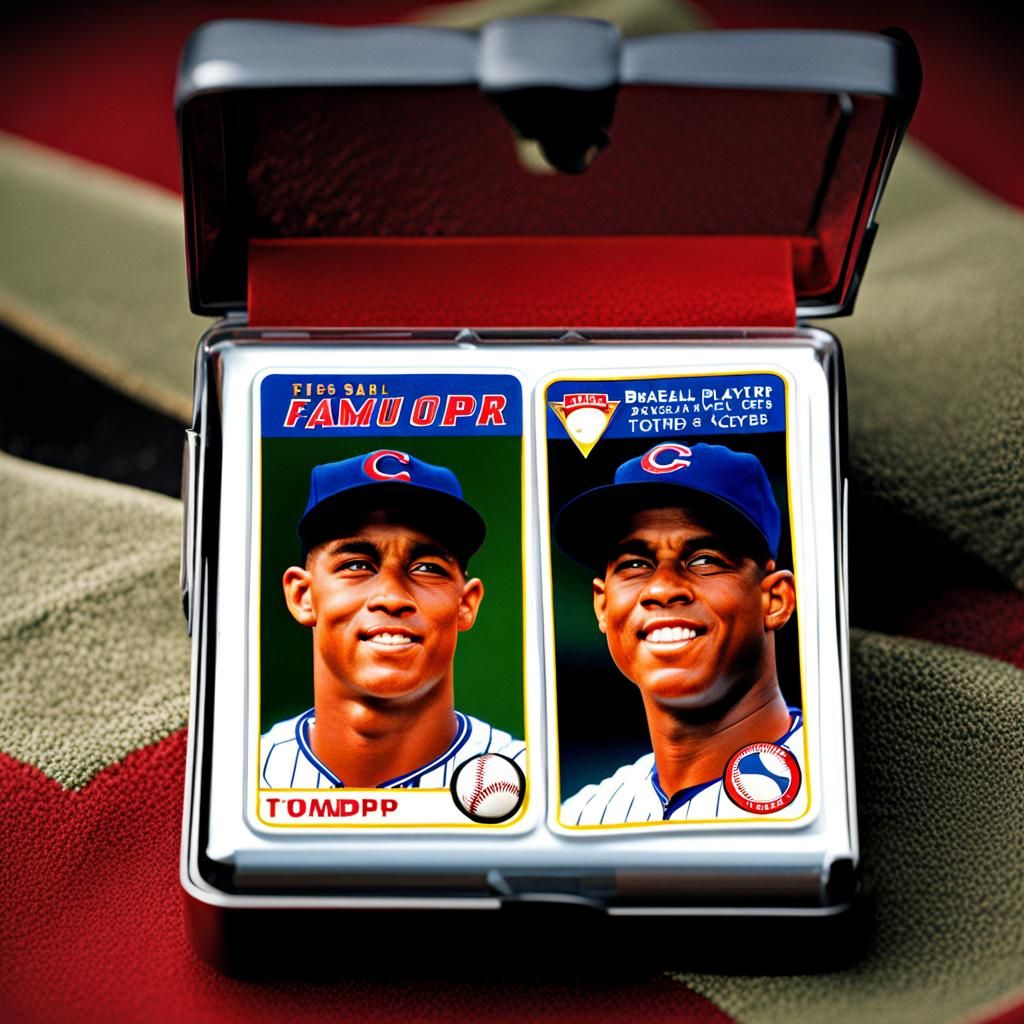 Baseball famous player on a Topps Trading Card PSA Card case