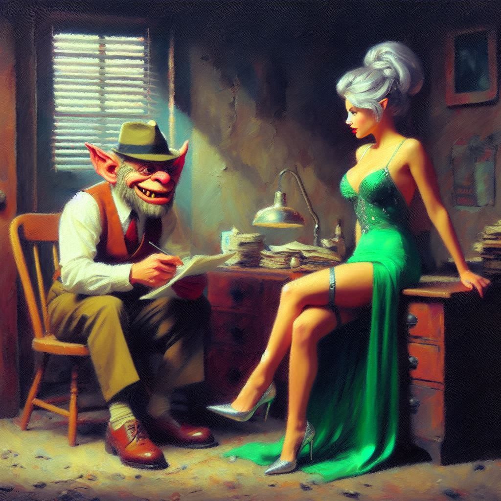 "Sorry, sweetheart but those legs are so loud I can't hear a...