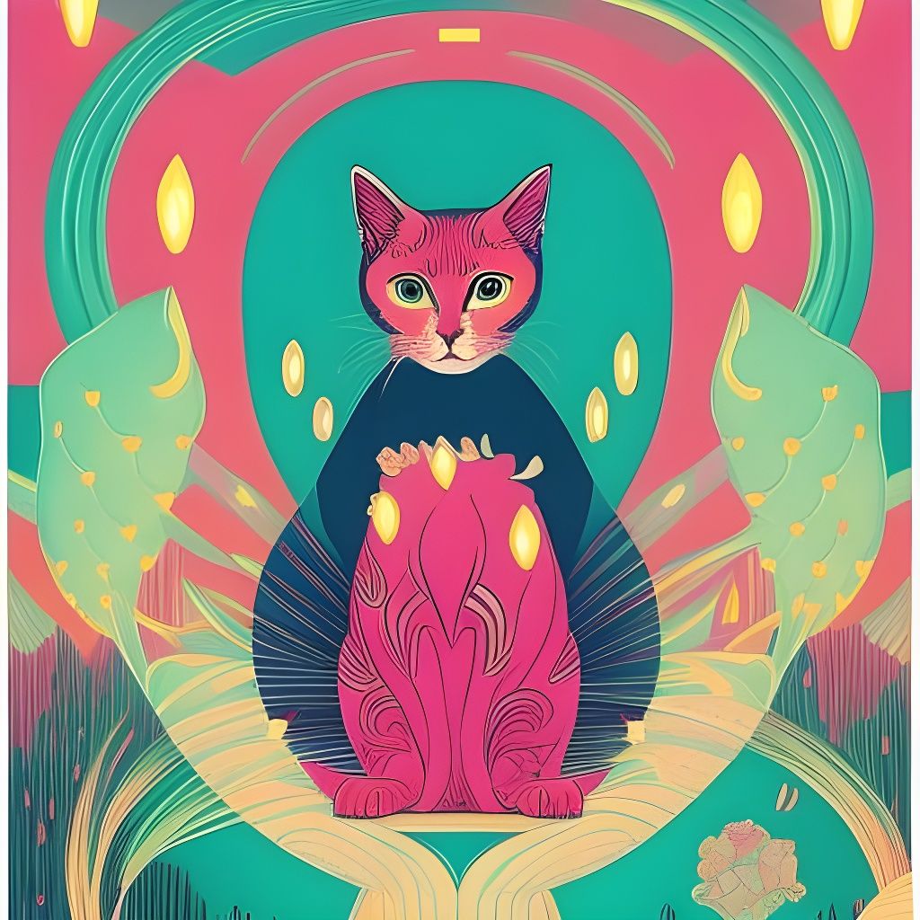 Pink kimono cat