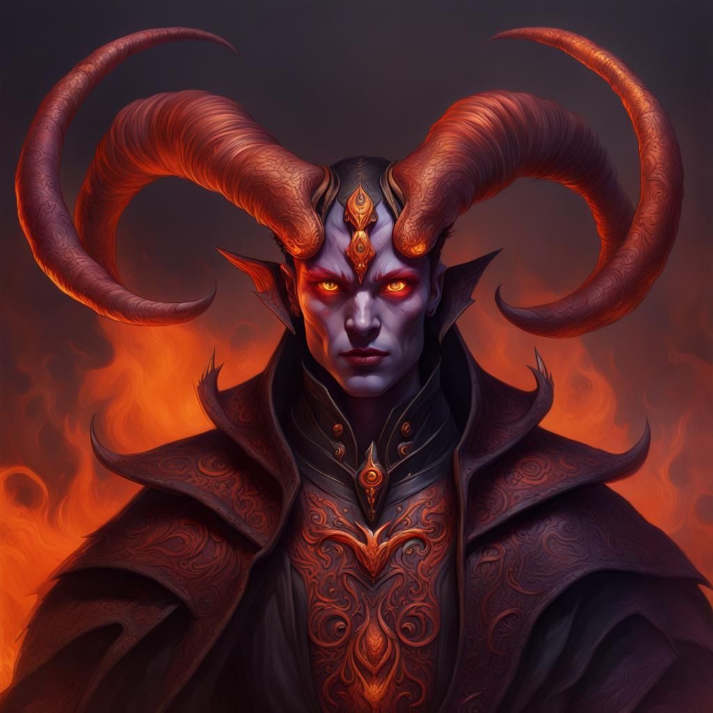 Tiefling Warlocks from DND - AI Generated Artwork - NightCafe Creator