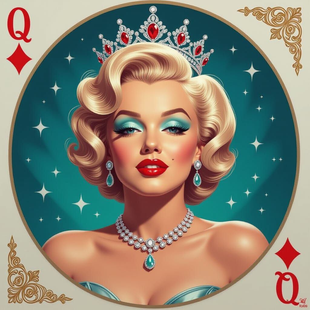 Marilyn Monroe as the Queen of Diamonds!  by @Hard Boiled Entertainment