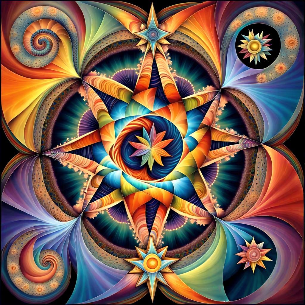 Fractal Mother of Creation in Rainbow Colors