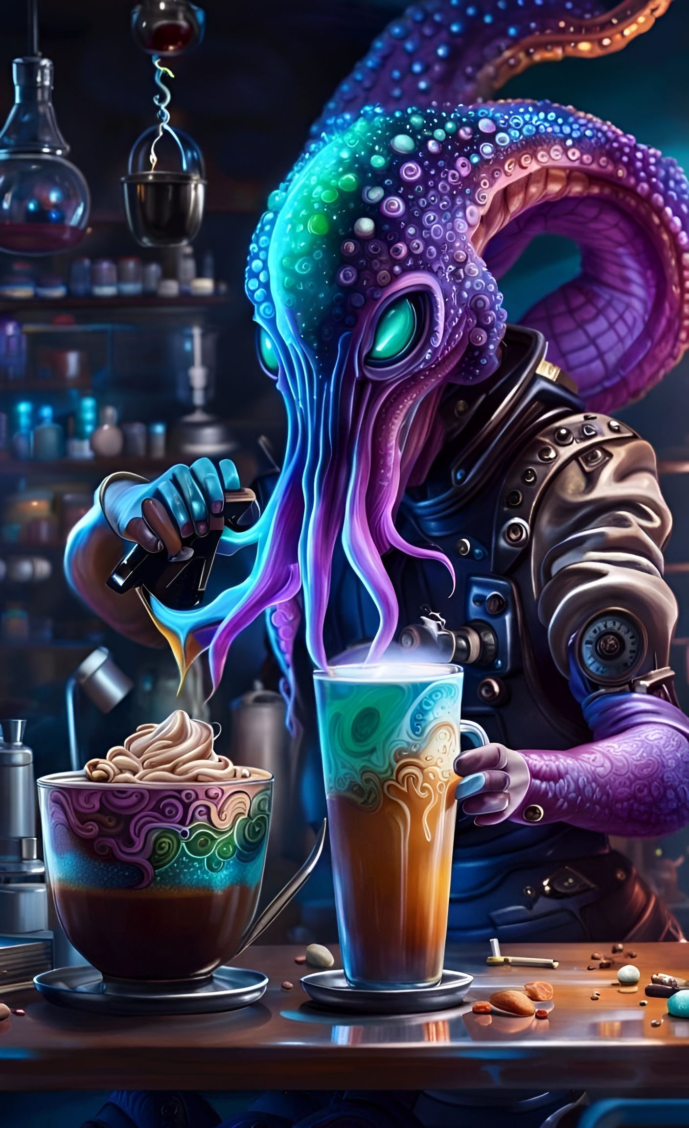 Galactic Cafe Barista  by @Schmooz