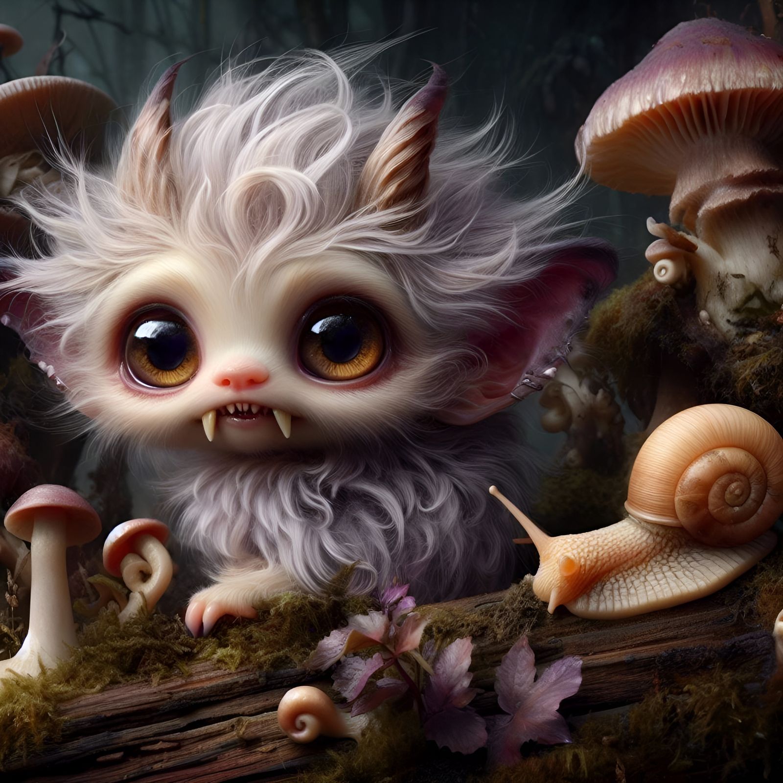 Hiding hairy forest troll