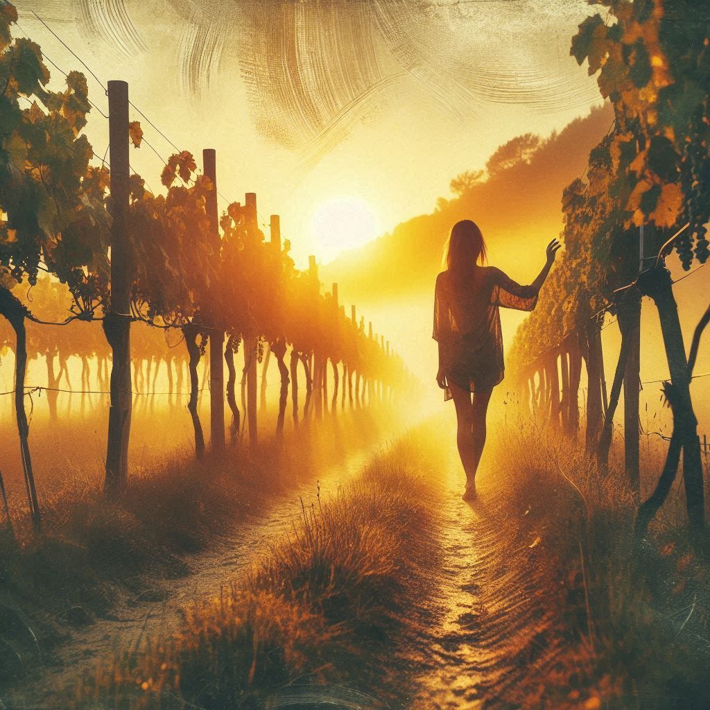 Gilded Solitude 

“Alone among the vines, she walked the lin...