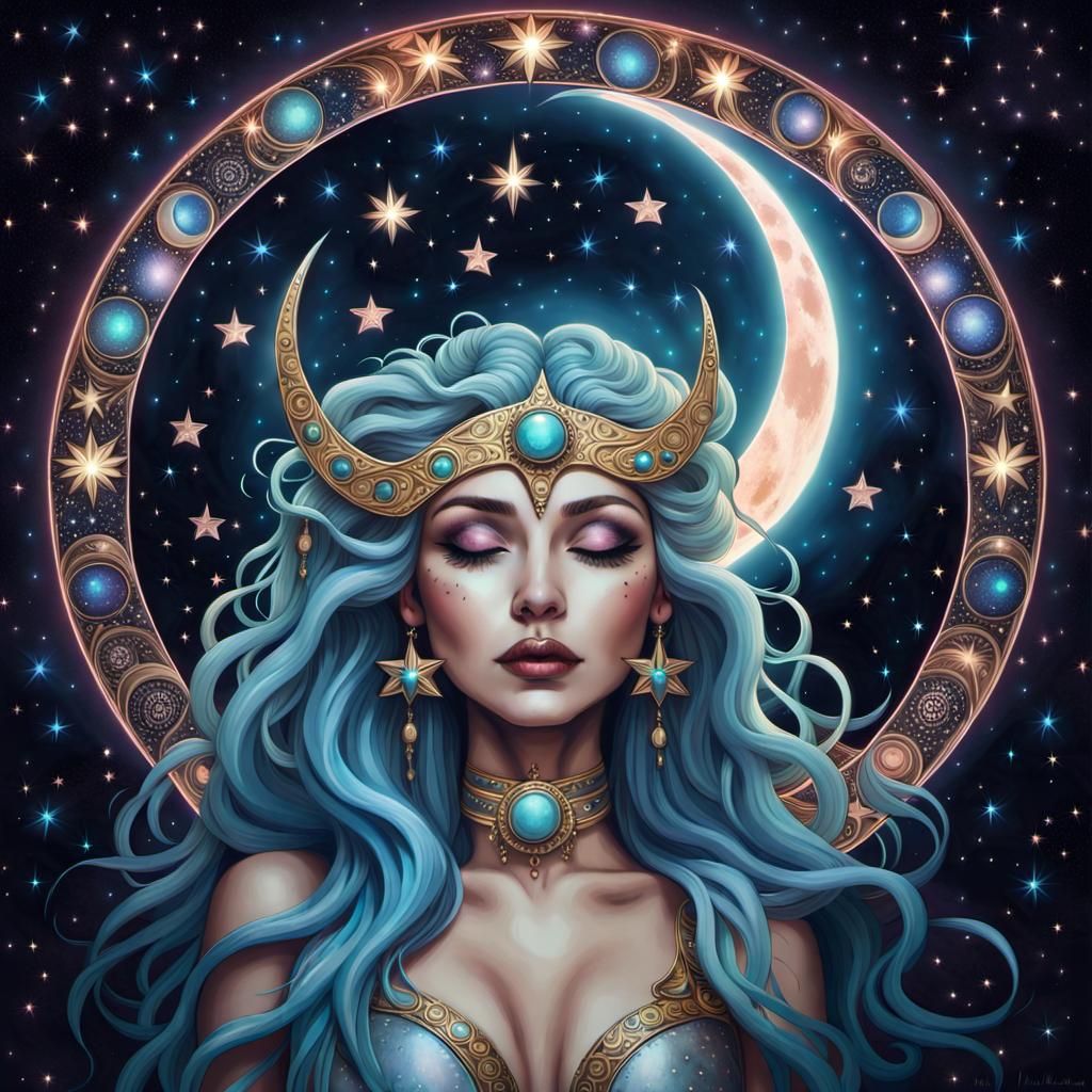 Moon goddess - AI Generated Artwork - NightCafe Creator