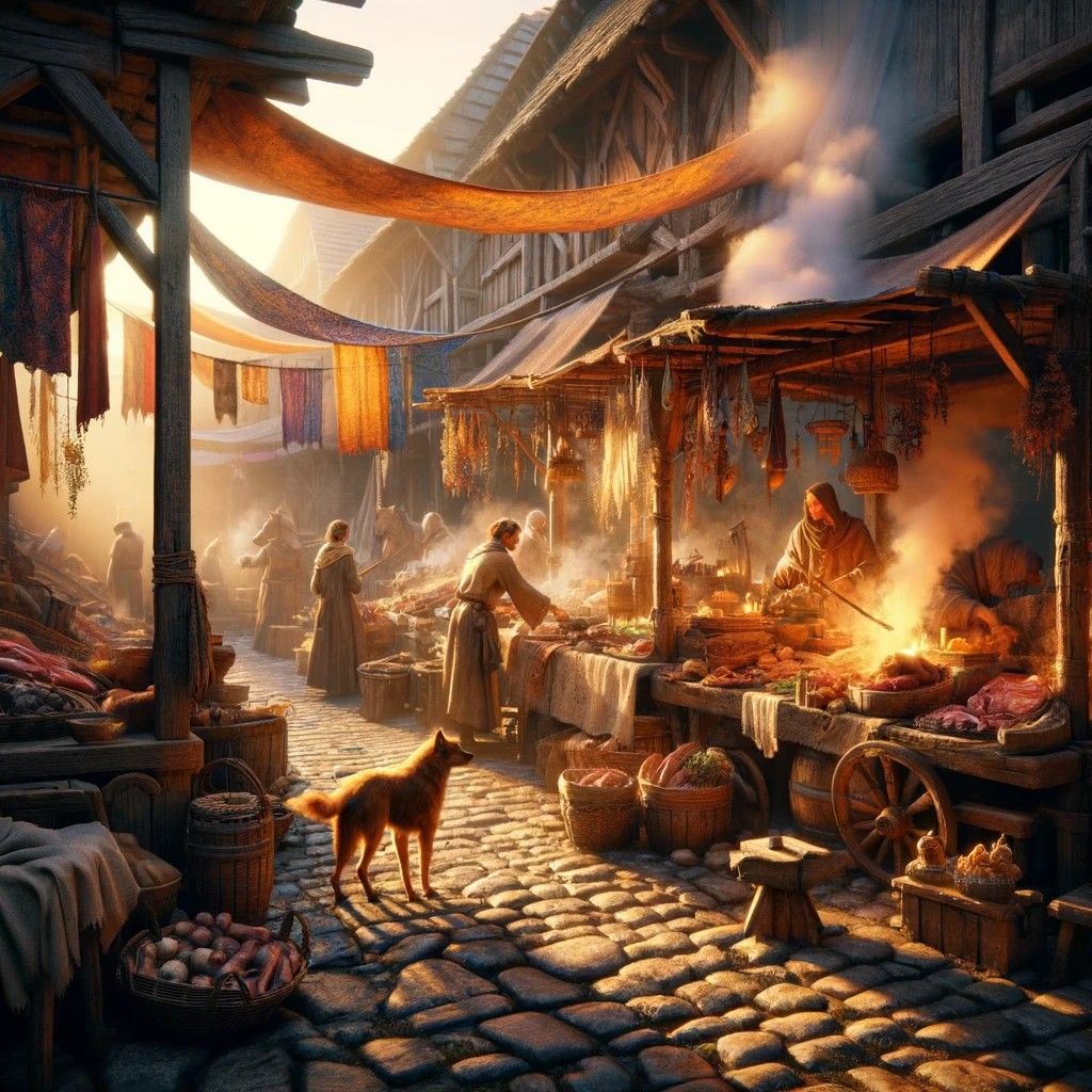 Immersive medieval market