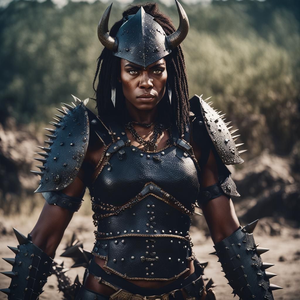 African Warrior Goddess on Mysterious Marshland