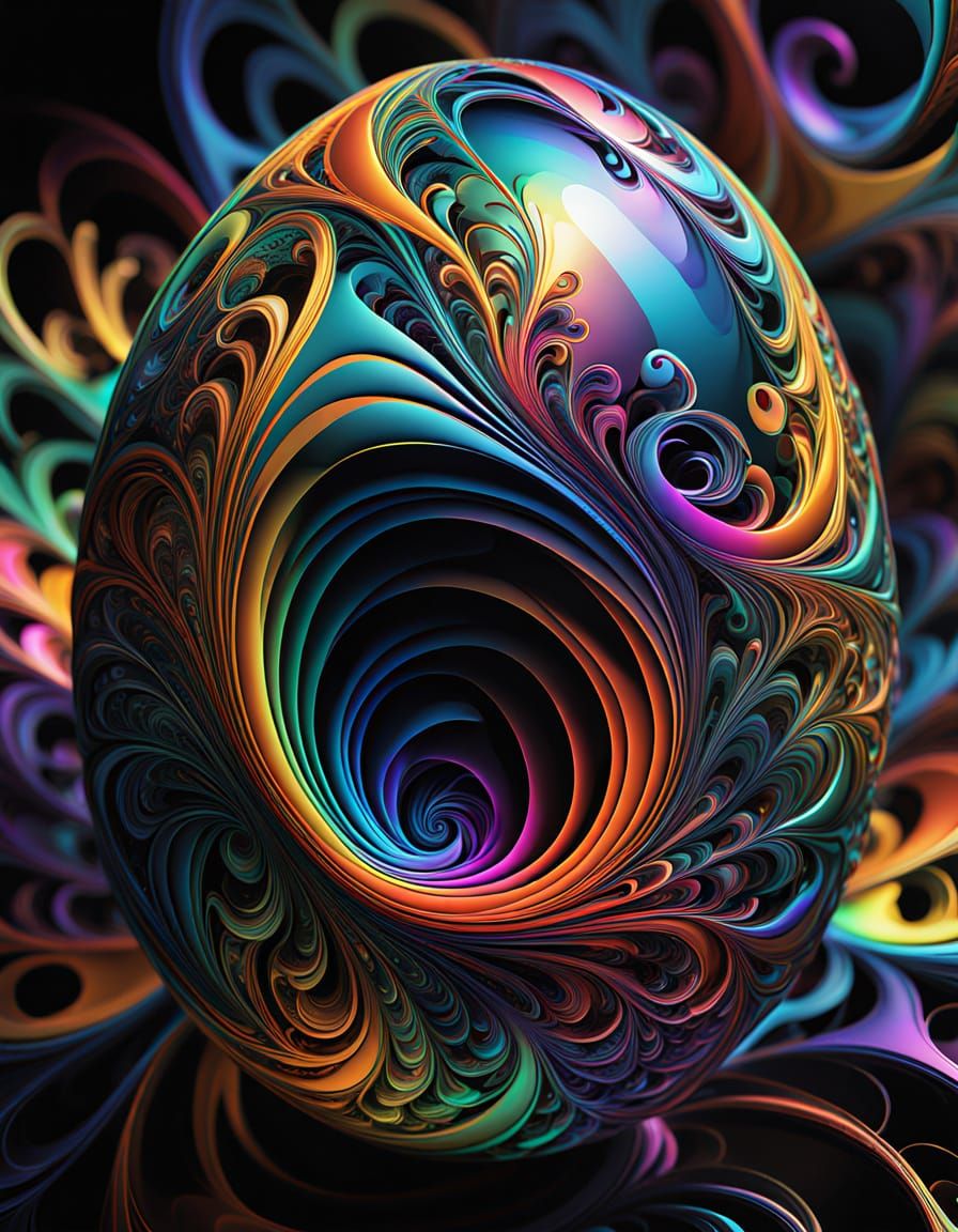 Fractal egg  by @Thunder Cube