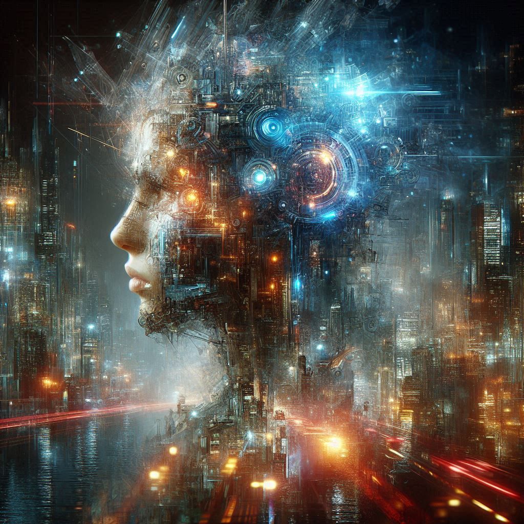 double exposure beautiful fantasy portrait landscape..