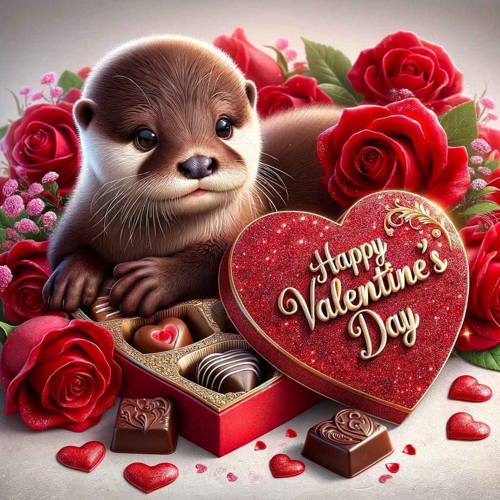 valentine from baby otter to you !