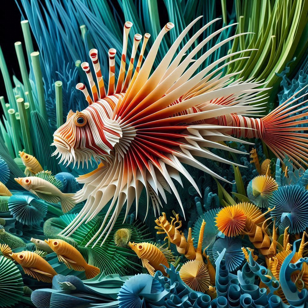 Washi Paper Lionfish