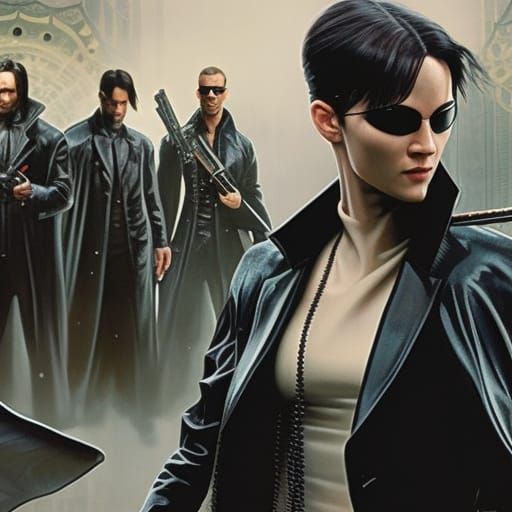 Tinity, The Matrix (1999)  by @Qalmeridia