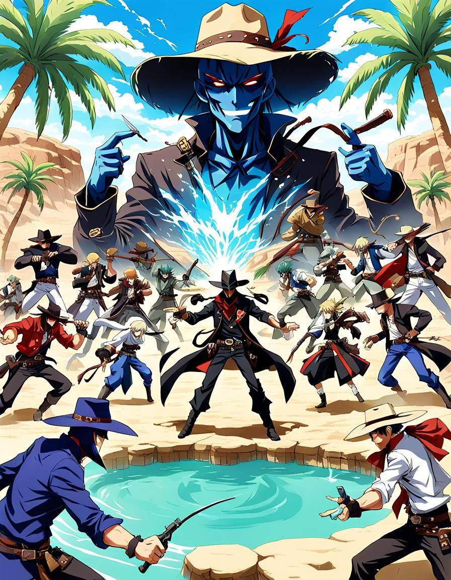 Cowboy Anime Villains Showdown oasis - AI Generated Artwork - NightCafe ...