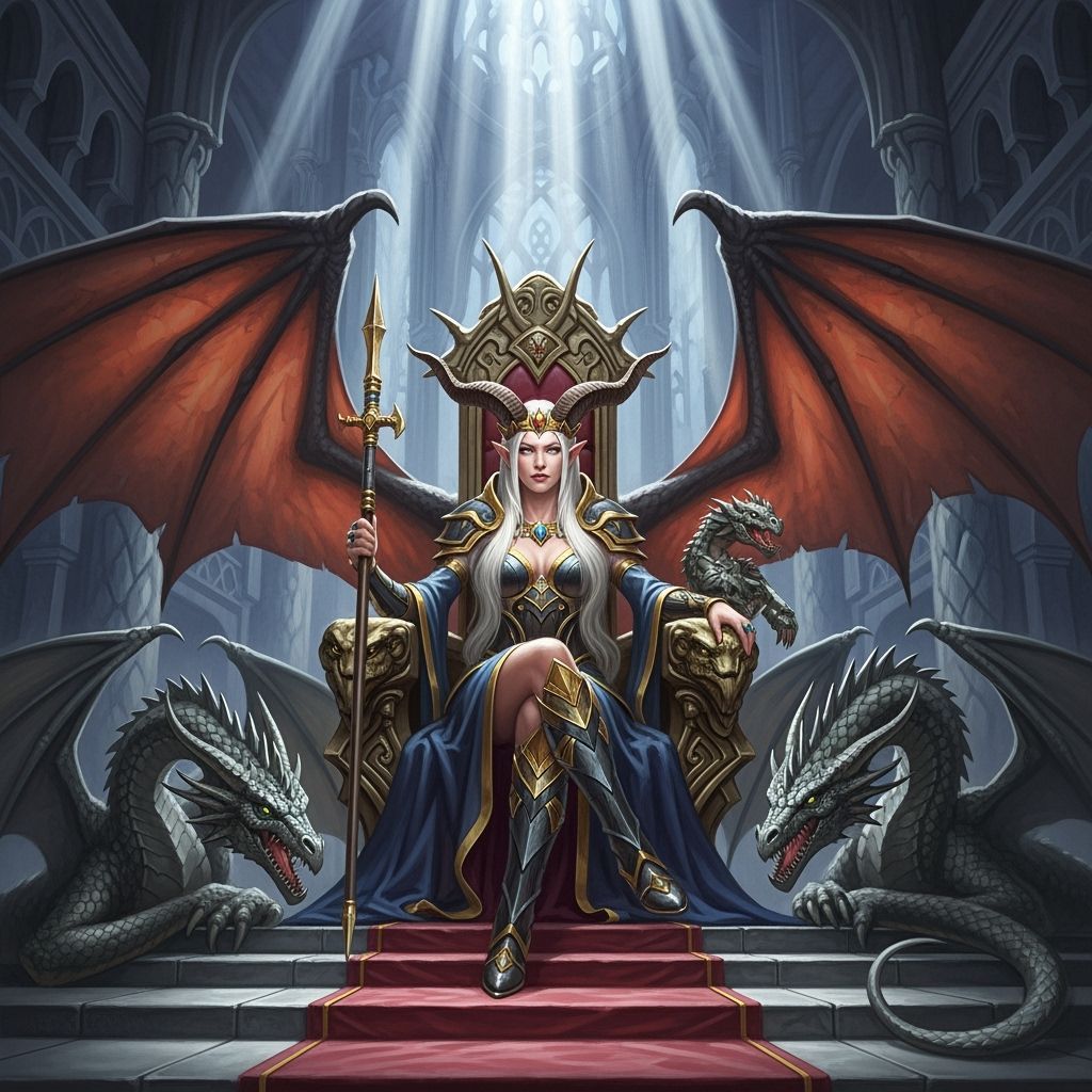 a Dragon princess. an elf girl wearing royal clothing suitable only for a princess.  The elf princess has horns and dragon wings. The prince...