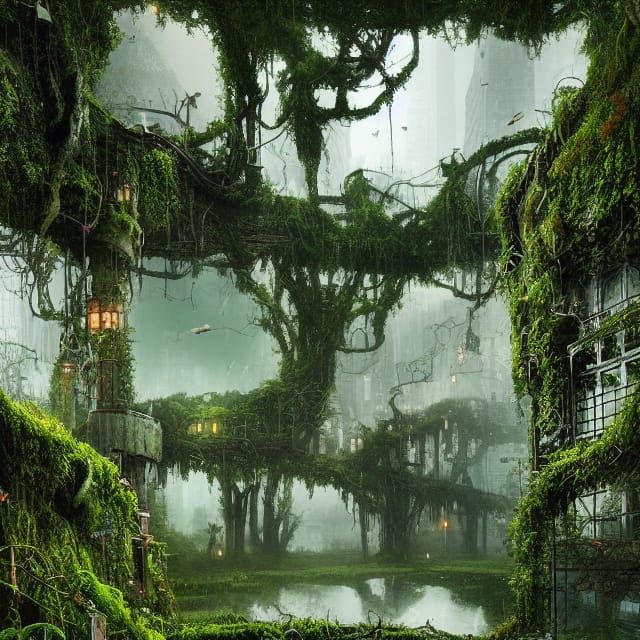 Moss and vines