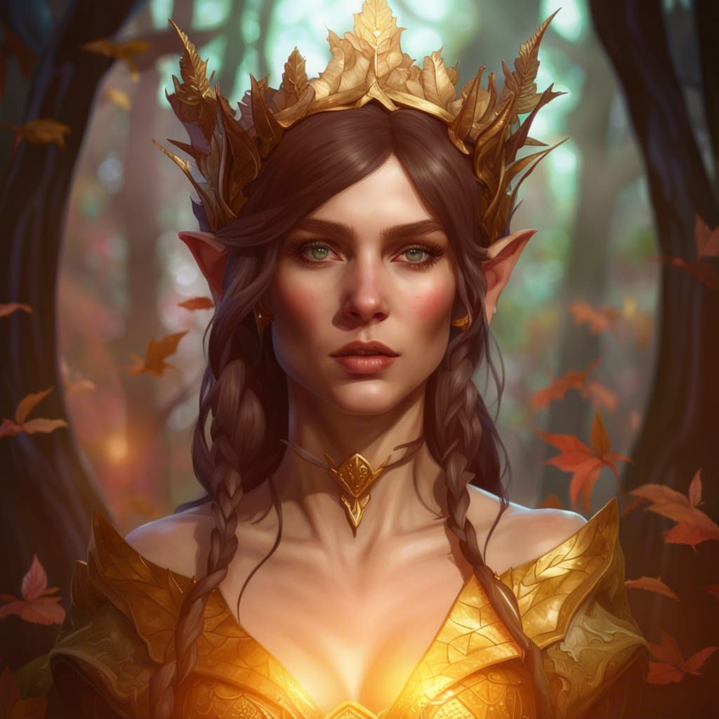 Queen Sylvan Elf - AI Generated Artwork - NightCafe Creator