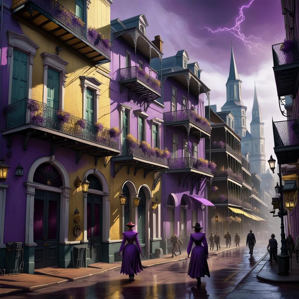 The ghosts of New Orleans, walking along the French Quarter