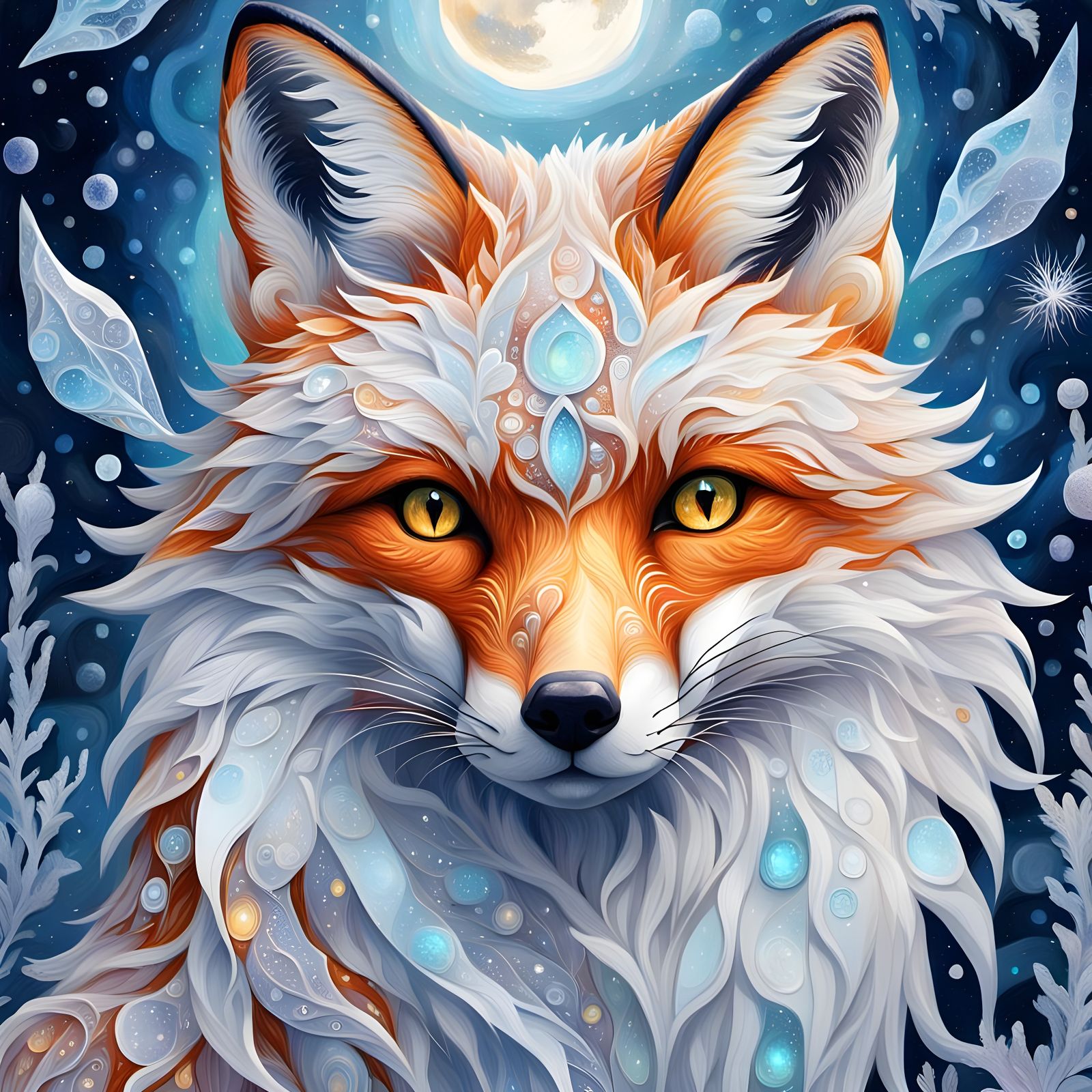 Cute Winter Fox