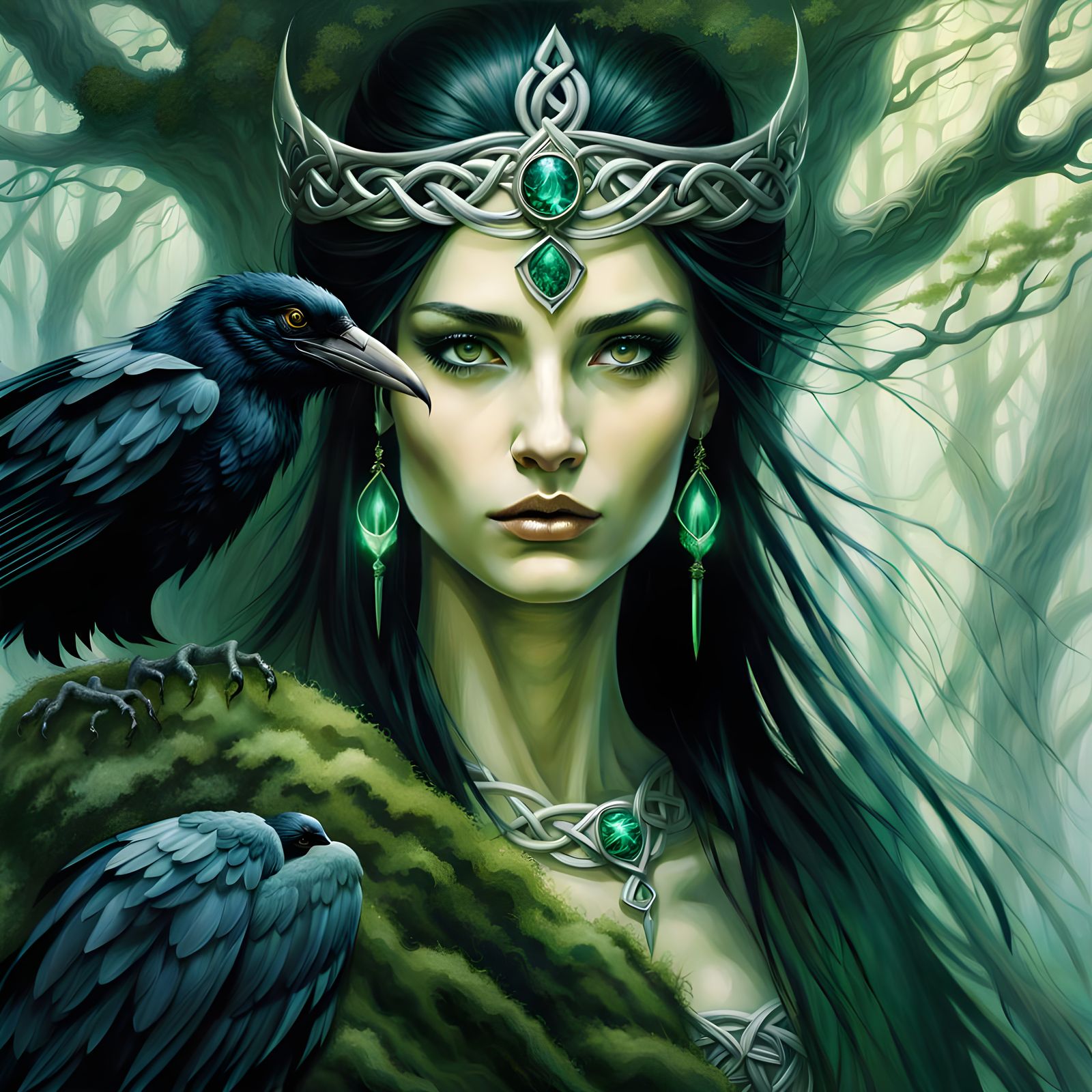 Morrígan, the goddess of fate and war  by @JenniferG