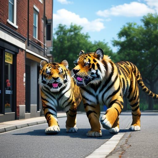 AI Renders a Dog and a Tiger Together