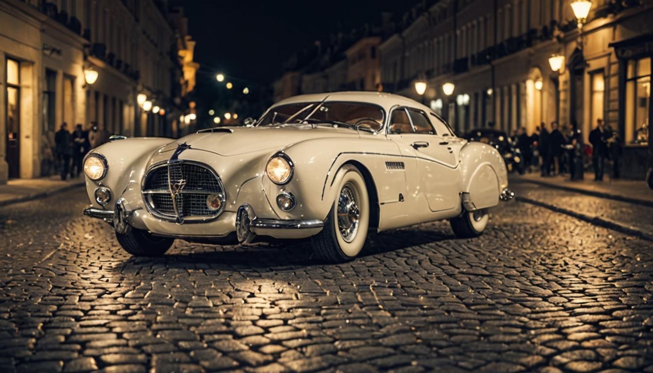 Large coupe car, style Pegaso Z-102 Saoutchik from 1953