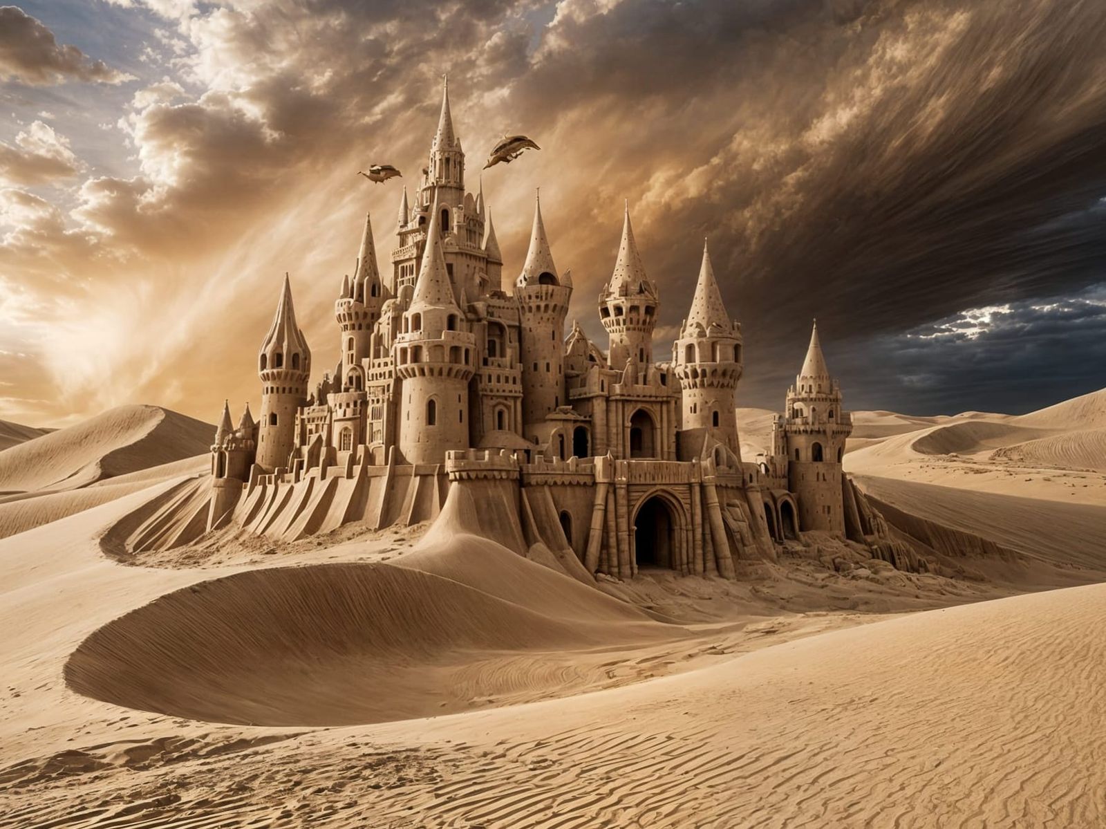 The sand castle of the sand desert in a sand storm...  by @Francis H