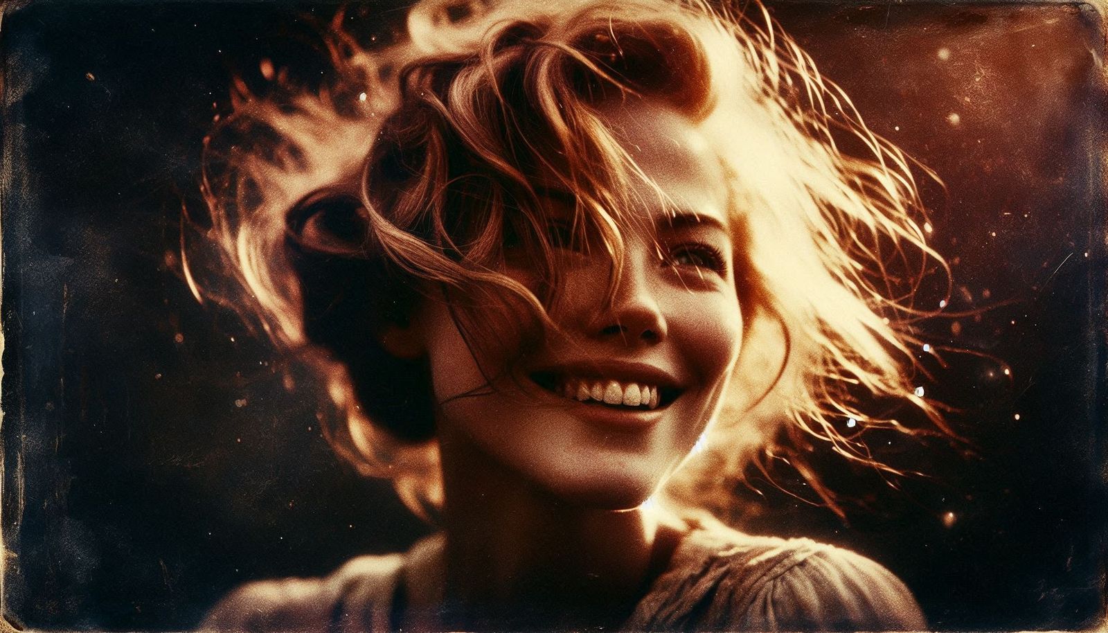 Blazing Grace 🌸🙏 Overlay Vintage Grain