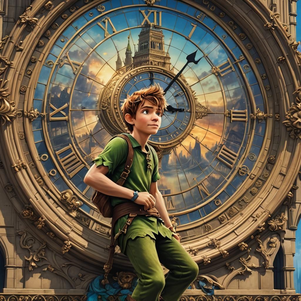 Peter Pan looking for Tinkerbell