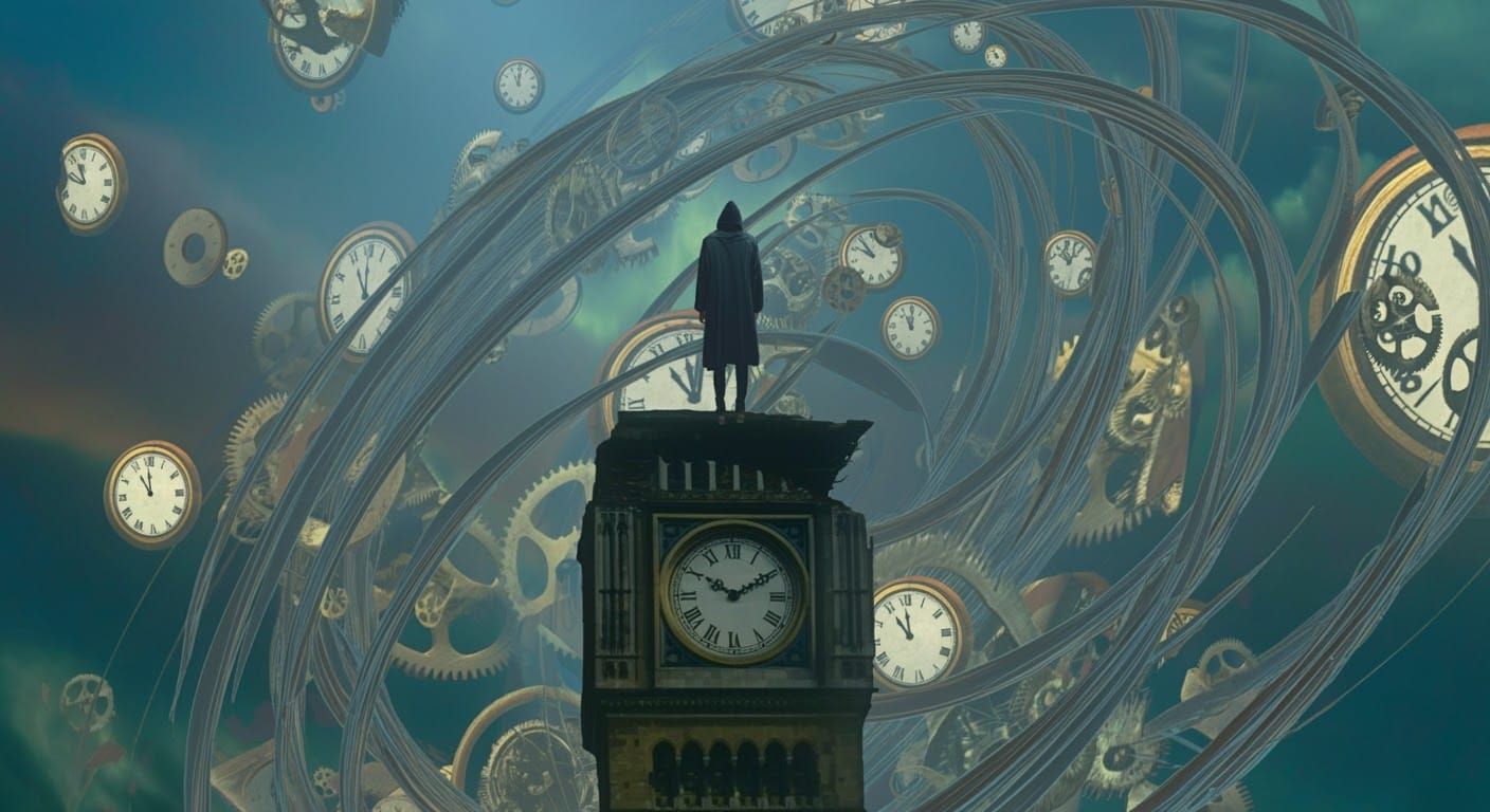 time keeps on slippin into the future AI Generated Artwork