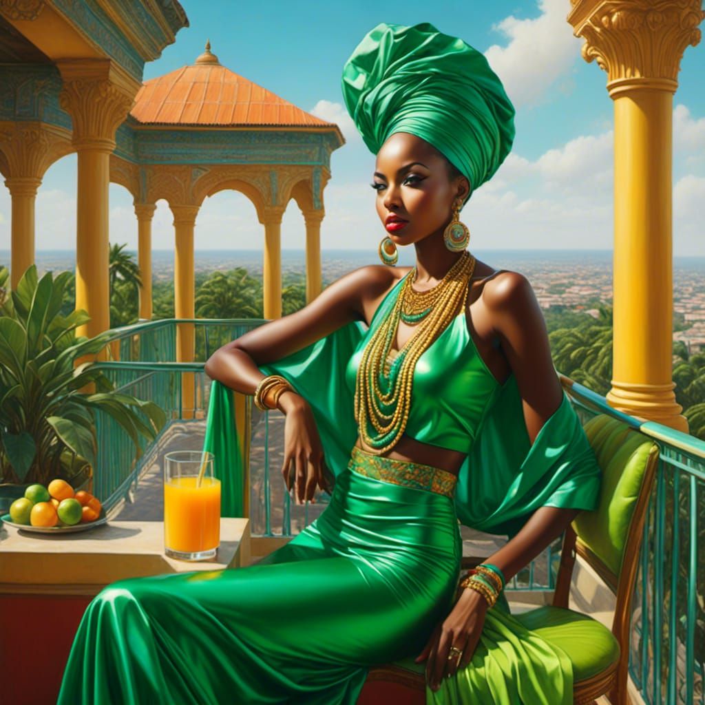 <lora:AfricanWomanStyle:1.0>