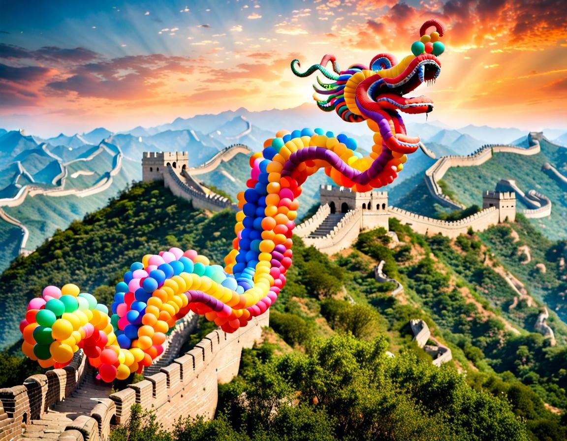 The Joyful Dragon  by @Apok