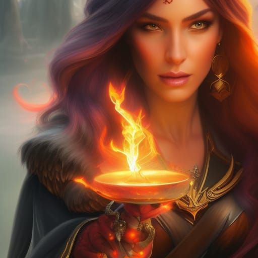 A Bit of Fire Magic II - AI Generated Artwork - NightCafe Creator