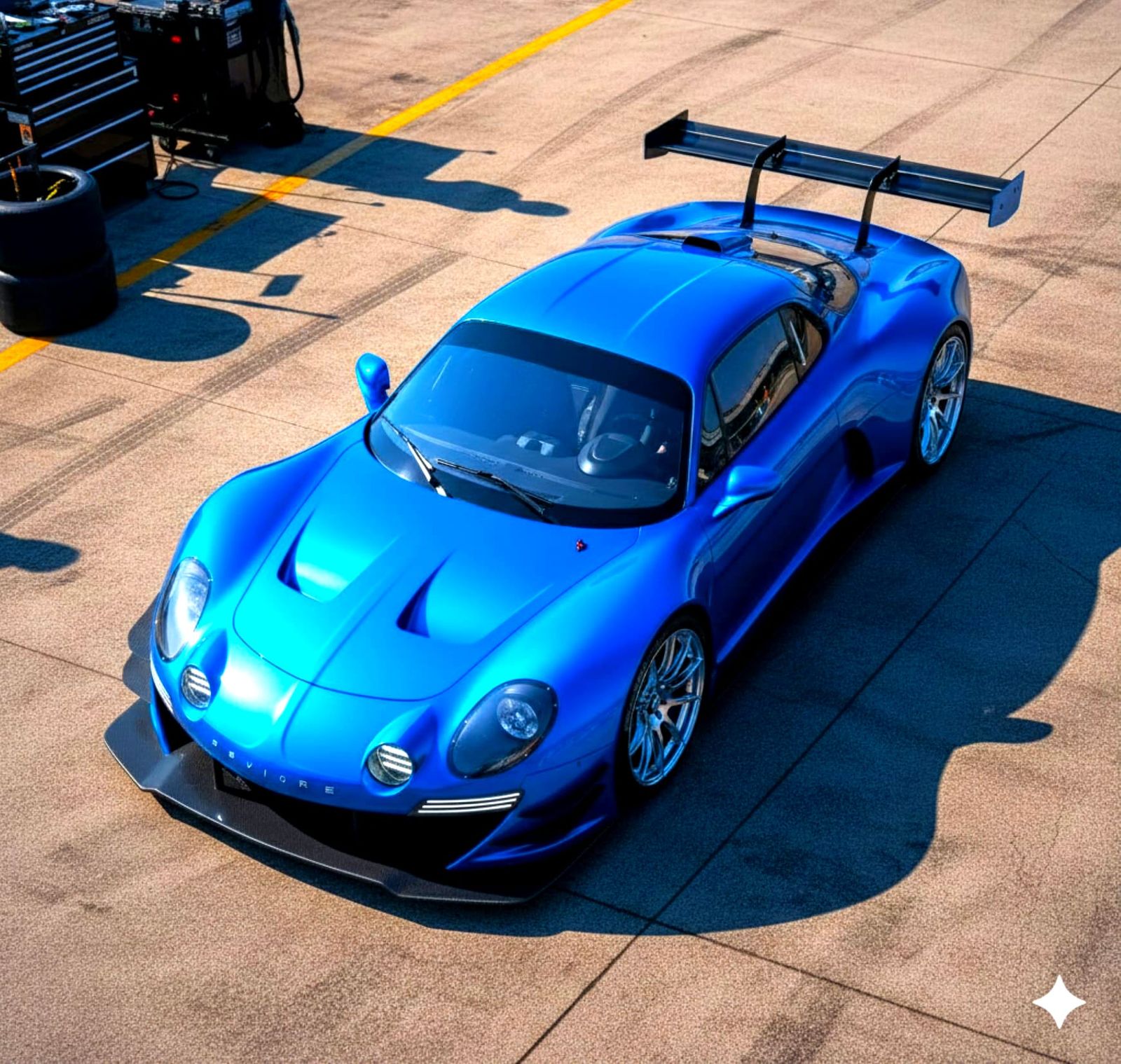 Alpine A110 GT3 Concept #3, high angle view