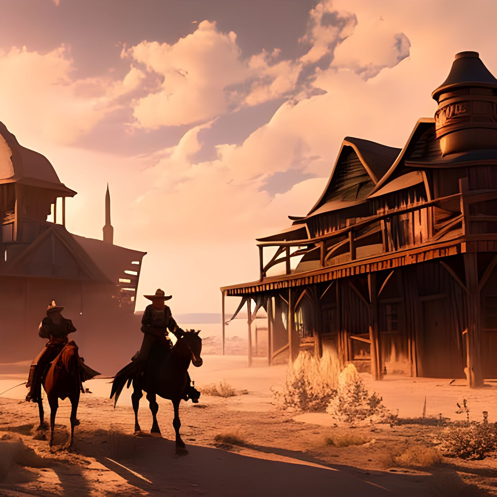 Riding in at high noon  by @NawesomeW