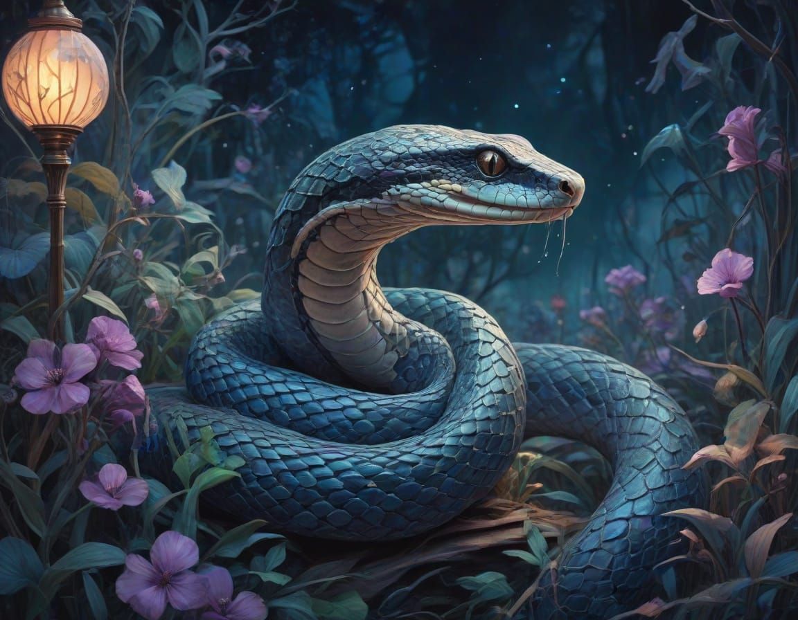 A night watch snake stands vigilant   by @Missysmom