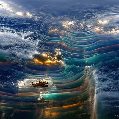 The Passage of Time wrapped in the Atlantic Ocean