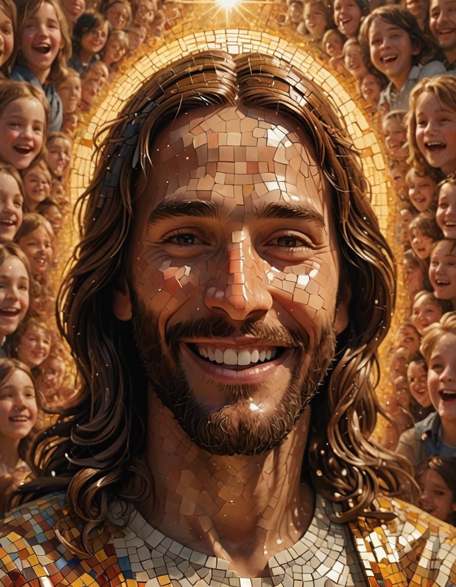 Jesus Mosaic - All my children are a piece of my heart - 01